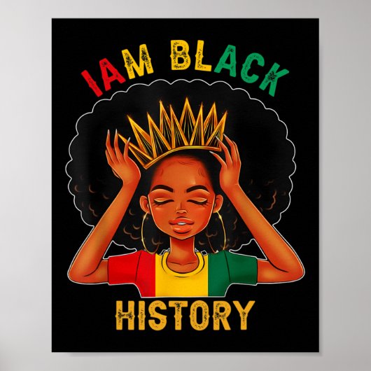 Am Black Woman Black History Month Educated Black Poster (Vorne)