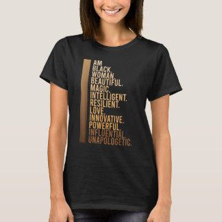 Am Black Woman Black History Month Educated Black T-Shirt