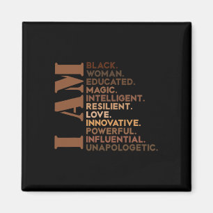 Am Black Women Educated Melanin Black History Mont Magnet