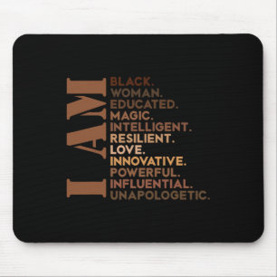 Am Black Women Educated Melanin Black History Mont Mousepad