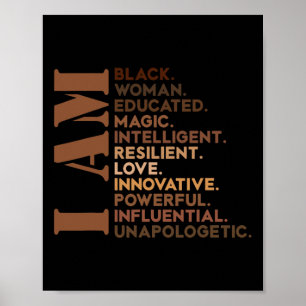 Am Black Women Educated Melanin Black History Mont Poster