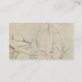 Am Café (Bleistift u. Tinte auf Papier) Visitenkarte (Rückseite)