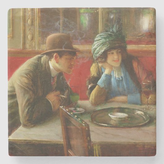 Am Café Steinuntersetzer (Vorderseite)