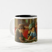Am Café Zweifarbige Tasse (Vorderseite Links)