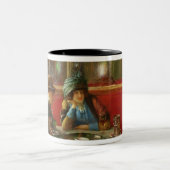 Am Café Zweifarbige Tasse (Mittel)