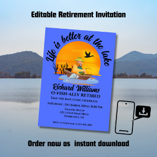 Am Cartoon des Sees ist es besser, sich zu erholen Einladung