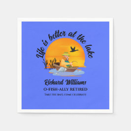 Am Cartoon des Sees ist es besser, sich zu erholen Serviette