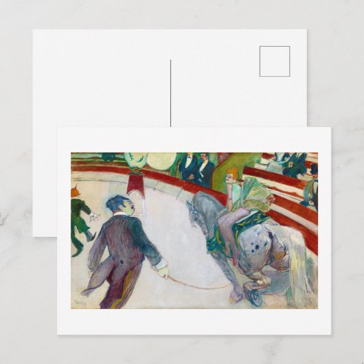 Am Circus, Lautrec Postkarte (Vorne/Hinten)