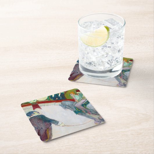 Am Circus, Lautrec Rechteckiger Pappuntersetzer (Vor Ort)