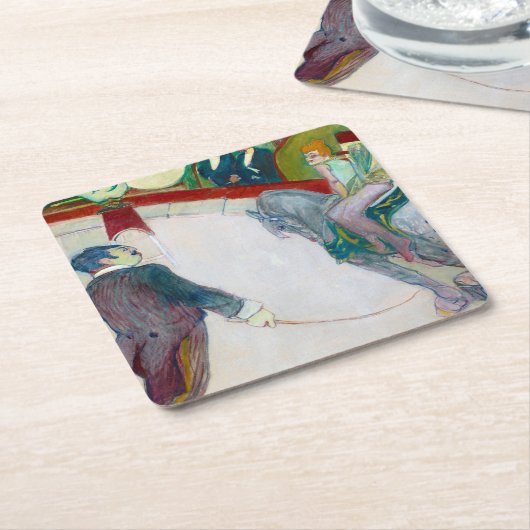 Am Circus, Lautrec Rechteckiger Pappuntersetzer (angewinkelt)