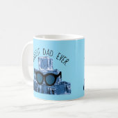 Am coolsten. Vater. Immer. Sonnenbrille Eiskuben Kaffeetasse (Vorderseite Links)