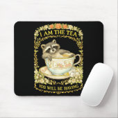 Am der Tee wird Waschbär lustig britisch haben Mousepad (Mit Mouse)