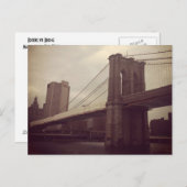 Am East River entlang Postkarte (Vorne/Hinten)