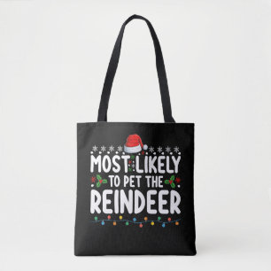 Am Ehersten Das Rentier An Weihnachten Streichelt Tasche