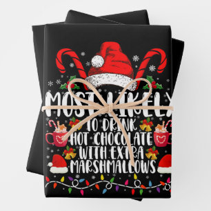Am Ehes­ten Heißgetränk Marshmallows Trinkt Geschenkpapier Set