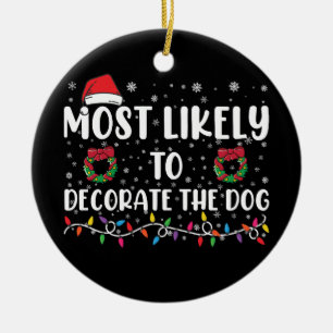 Am Ehes­ten wird der Hund zum passenden Weihnachte Keramik Ornament