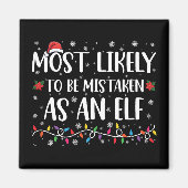 Am ehesten als Elf-Familien-Weihnachten missbrauch Magnet (Vorne)