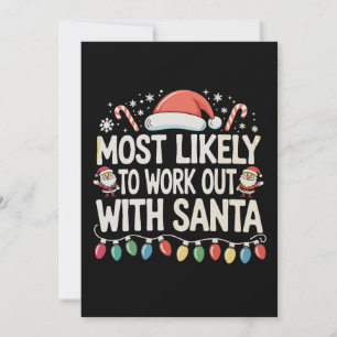 Am ehesten arbeitet mit Santa Weihnachten Xmas Einladung