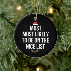 Am ehesten auf der Nizza-Liste Weihnachten Keramik Ornament
