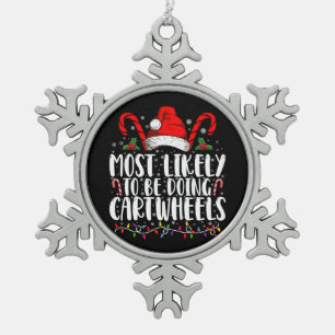 Am ehesten dazu neigend, Radschlag zu machen, pass Schneeflocken Zinn-Ornament