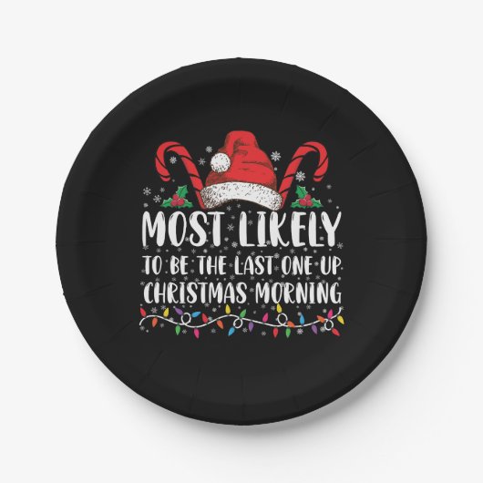 Am ehesten der letzte Weihnachtsmann sein Pappteller (Vorderseite)