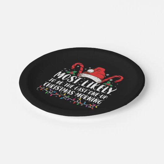 Am ehesten der letzte Weihnachtsmann sein Pappteller (Schrägansicht)