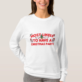 am ehesten ein Weihnachtsfest im Party T-Shirt