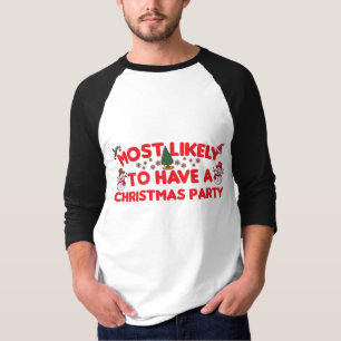 am ehesten ein Weihnachtsfest im Party T-Shirt