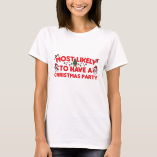 am ehesten ein Weihnachtsfest im Party T-Shirt