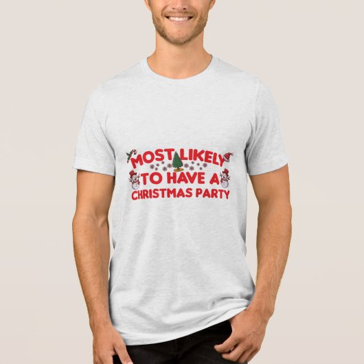 am ehesten ein Weihnachtsfest im Party Tri-Blend Shirt (Vorderseite)