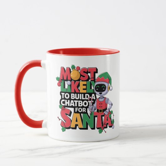 🤖 am ehesten einen Chatbot für Santa Funny bauen Tasse (Links)