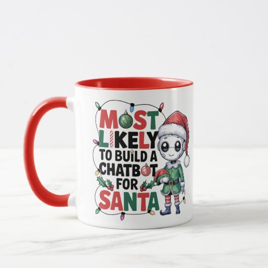 🤖 am ehesten einen Chatbot für Santa Funny bauen Tasse (Links)