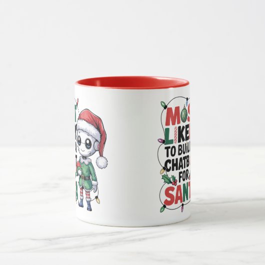 🤖 am ehesten einen Chatbot für Santa Funny bauen Tasse (Zentrum)