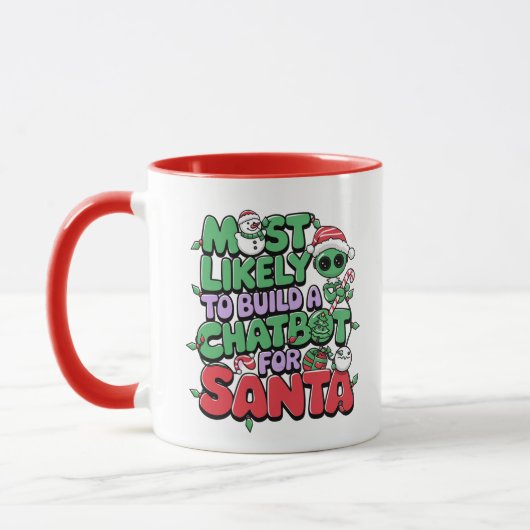 🤖 am ehesten einen Chatbot für Santa Funny bauen Tasse (Links)