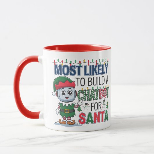 🤖 am ehesten einen Chatbot für Santa Funny bauen Tasse (Links)