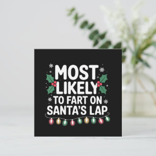 Am ehesten furzt auf dem Schoß von Weihnachtsmann  Einladung