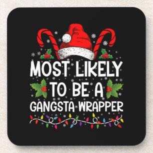 Am ehesten Gangsta-Wrapper-Familie Xmas Getränkeuntersetzer