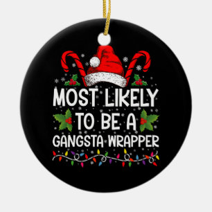 Am ehesten Gangsta-Wrapper-Familie Xmas Keramik Ornament
