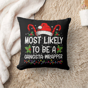 Am ehesten Gangsta-Wrapper-Familie Xmas Kissen