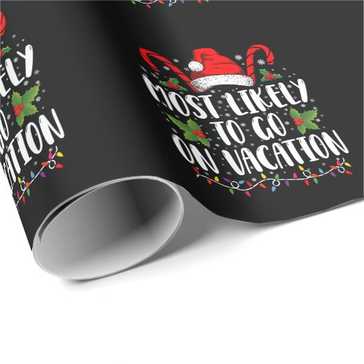 Am ehesten geht es im Urlaub Weihnachten Matching Geschenkpapier (Rolleneckpunkt)