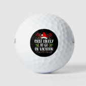 Am ehesten geht es im Urlaub Weihnachten Matching Golfball (Vorderseite)
