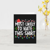 Am ehesten hasst diese Familie Weihnachten passt Karte (Gelbe Blume)