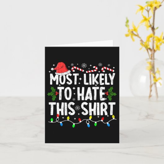 Am ehesten hasst diese Familie Weihnachten passt Karte (Gelbe Blume)