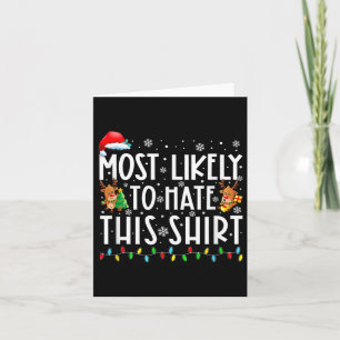 Am ehesten hasst diese Familie Weihnachten passt Karte