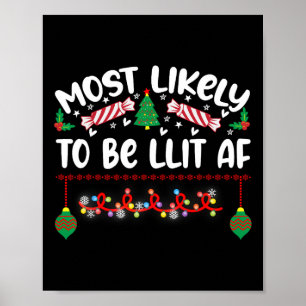 Am ehesten hasst diese Weihnachten Pajamas Familie Poster