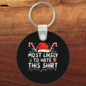 Am ehesten hasst diese Weihnachten Pajamas Familie Schlüsselanhänger (Vorderseite)