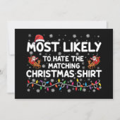 Am ehesten hasst es passende Weihnachten Einladung (Vorderseite)