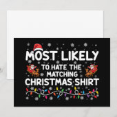 Am ehesten hasst es passende Weihnachten Einladung (Vorne/Hinten)