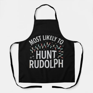 Am ehesten jagt Rudolph Weihnachten passend  Schürze