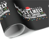 Am ehesten kann man am Weihnachtsmorgen Schlummern Geschenkpapier (Rolleneckpunkt)